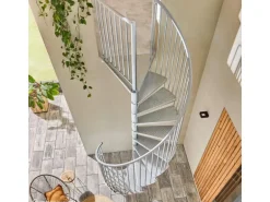 Treppen Intercon Außentreppe Modena Wendeltreppe Zink Stahltreppe Mit 12 Stufen + Podest Durchmesser 160 cm