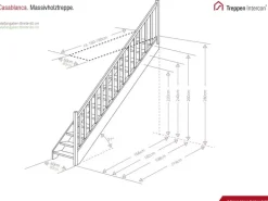 Treppen Intercon Holztreppe Casablanca Raumspartreppe Buche Massiv Naturbelassen Gerade Mit 80 cm Treppenbreite Einseitiges Geländer Ohne Setzstufen