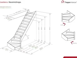 Treppen Intercon Holztreppe Casablanca Raumspartreppe Fichte Massiv Naturbelassen Linksgewendelt Mit 80 cm Treppenbreite Ohne Geländer Mit Setzstufen