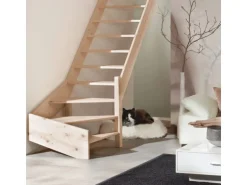 Treppen Intercon Holztreppe Casablanca Raumspartreppe Fichte Naturbelassen Rechtsgewendelt 60 cm Treppenbreite Ohne Geländer Ohne Setzstufen