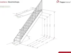 Treppen Intercon Holztreppe Casablanca Raumspartreppe Buche Massiv Naturbelassen Gerade Mit 60 cm Treppenbreite Einseitiges Geländer Mit Setzstufen