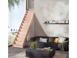 Treppen Intercon Holztreppe Casablanca Raumspartreppe Buche Massiv Naturbelassen Gerade Mit 60 cm Treppenbreite Ohne Geländer Mit Setzstufen