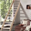 Treppen Intercon Holztreppe Casablanca Raumspartreppe Fichte Massiv Naturbelassen Gerade Mit 60 cm Treppenbreite Ohne Geländer Ohne Setzstufen