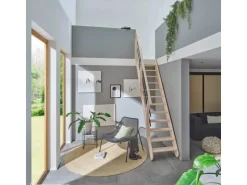 Treppen Intercon Raumspartreppe Living für 245 - 285 cm Geschosshöhe Holztreppe Fichte Beidseitiges Geländer