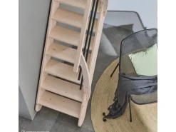 Treppen Intercon Raumspartreppe Living für 245 - 285 cm Geschosshöhe Holztreppe Fichte Beidseitiges Geländer