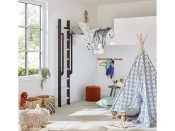 Treppen Intercon Raumspartreppe Vario 6 Stufen bis max. 152 cm Fichte Stufen Metallfarbe Lava-Anthrazit