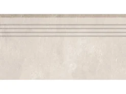 Trittstufe Denver Feinsteinzeug Glasiert Matt Weiß 30 cm x 60 cm