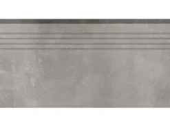 Trittstufe Denver Feinsteinzeug Glasiert Matt Grey 30 cm x 60 cm