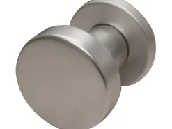 Türknopf Fest auf Rosette Aluminium F1 Eloxiert