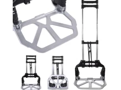 Tronitechnik Sackkarre Handkarre Klappbar Transportkarre Bis 80Kg Klappwagen - Vollgummireifen Hoehenverstellbar