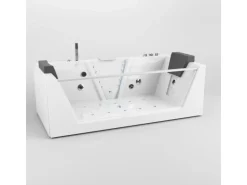 Tronitechnik Whirlpool Badewanne Mykonos 180Cm X 88Cm Heizung Wasserfall Hydromassage Farblichtherapiesanitaeracryl