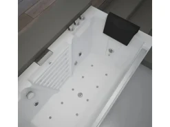 Tronitechnik Whirlpool Badewanne Mykonos 180Cm X 88Cm Heizung Wasserfall Hydromassage Farblichtherapiesanitaeracryl