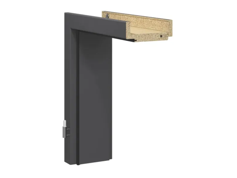 Türzarge Brilant Soft Lunitschwarz 198,5 cm x 73,5 cm x 12,5 cm Anschlag R