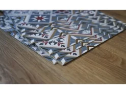 Tulup PVC Fliesen Selbstklebende 30 cm x 30 cm Set von 9 Klassische Klebefliesen Vinyl Bodenfliesen Klebefliesen für Küche Exotisches Muster