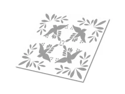 Tulup PVC Fliesen Selbstklebende 30 cm x 30 cm Set von 9 Klassische Klebefliesen Vinyl Bodenfliesen Klebefliesen für Küche Vögel