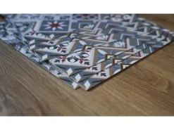 Tulup PVC Fliesen Selbstklebende 30 cm x 30 cm Set von 9 Klassische Klebefliesen Vinyl Bodenfliesen Klebefliesen für Küche Vögel