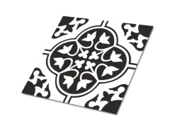 Tulup PVC Fliesen Selbstklebende 30 cm x 30 cm Set von 9 Klassische Klebefliesen Vinyl Bodenfliesen Klebefliesen für Küche Blumenornament