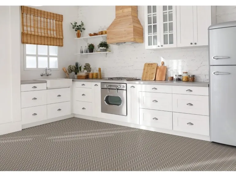 Tulup PVC Fliesen Selbstklebende 30 cm x 30 cm Set von 9 Klassische Klebefliesen Vinyl Bodenfliesen Klebefliesen für Küche Fischgrät