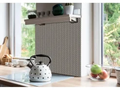 Tulup PVC Fliesen Selbstklebende 30 cm x 30 cm Set von 9 Klassische Klebefliesen Vinyl Bodenfliesen Klebefliesen für Küche Fischgrät