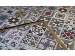 Tulup PVC Fliesen Selbstklebende 30 cm x 30 cm Set von 9 Klassische Klebefliesen Vinyl Bodenfliesen Klebefliesen für Küche Fischgrät