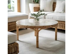 Tulup Tischplatte Edler Marmor mit Adern Tischplatte aus Glas 90x90 cm Weiß Tischplatte Runde Tischplatte Glas für Tischplatte