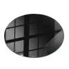 Tulup Tischplatte Farbe Schwarz Glatt Couchtischplatte 70x70 cm Schwarz Tischplatte Glasplatte für Runden Tisch Tischplatte