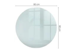 Tulup Tischplatte Glasplatte für Tisch 80x80 cm Glasplatte Tisch Transparent Glasplatte für Runden Tisch Glastischplatte Transparent