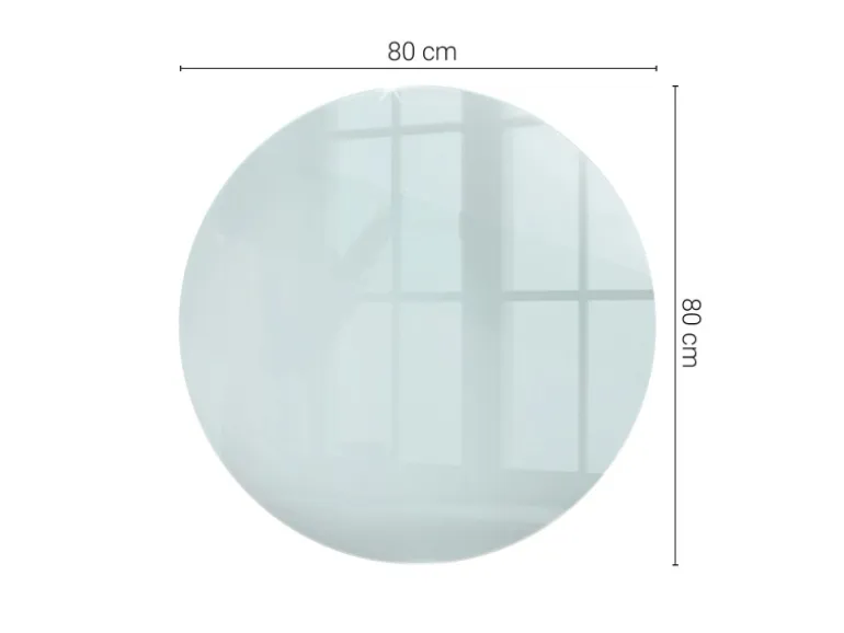 Tulup Tischplatte Glasplatte für Tisch 80x80 cm Glasplatte Tisch Transparent Glasplatte für Runden Tisch Glastischplatte Transparent