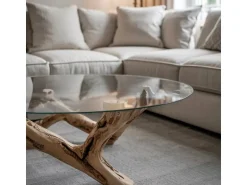 Tulup Tischplatte Glasplatte Tisch Transparent 100x100 cm Klarglas Tischplatte Runde Tischplatte Ersatzplatte aus Glas für Tisch