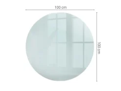 Tulup Tischplatte Glasplatte Tisch Transparent 100x100 cm Klarglas Tischplatte Runde Tischplatte Ersatzplatte aus Glas für Tisch