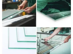 Tulup Tischplatte Glasplatte Tisch Transparent 100x100 cm Klarglas Tischplatte Runde Tischplatte Ersatzplatte aus Glas für Tisch