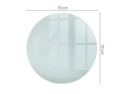 Tulup Tischplatte Glastischplatte Transparent 70x70 cm Ersatzplatte aus Glas für Tisch Runde Glasplatte für Tisch Tischplatte aus Klarglas
