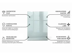 Tulup Tischplatte Klare Glastischplatte 140x70 cm Glastischplatte Transparent Rechteckige Glasplatte für Tisch Transparente Glastischplatte