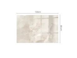 Tulup Tischplatte Marmor-Texturmuster Couchtisch Platte 120x80 cm Cremig Tischplatte Tischplatte Rund Couchtischplatte