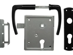 Universal-Kastenschloss für Profilzylinder hebende Falle