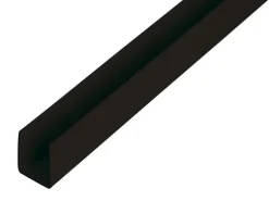 U-Profil Kunststoff 10 mm x 18 mm x 1.000 mm Schwarz