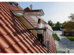 Velux Dachfenster GDL Cabrio Klar lackiert Alu 252 cm x 94 cm