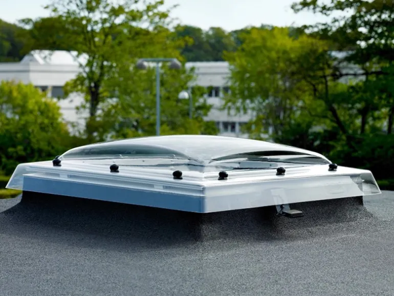 Velux Flachdach-Fenster Kuppel Acryl 60 cm x 60 cm Transparent