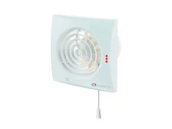 VENTS Axialer Abluftventilator Für Wand Quiet 150 VT Mit Zugschalter & Nachlauf