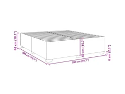 vidaXL Bettgestell Dunkelgrau 200x200 cm Samt Modell 42107093