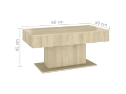 vidaXL Couchtisch Sonoma-Eiche 96x50x45 cm Holzwerkstoff