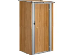 vidaXL Geräteschuppen Braun 118,5x97x209,5 cm Verzinkter Stahl 1038306