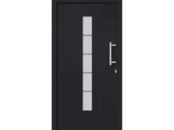 vidaXL Haustür Aluminium und PVC Anthrazit 100x200 cm 3056812