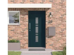 vidaXL Haustür Anthrazit PVC 3385777