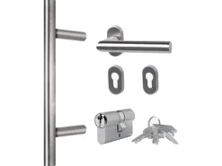 vidaXL Haustür Anthrazit PVC 3385777