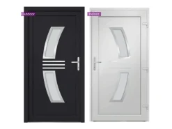 vidaXL Haustür Anthrazit 88x200 cm PVC 3187936