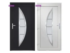 vidaXL Haustür Anthrazit 88x200 cm PVC 3187873