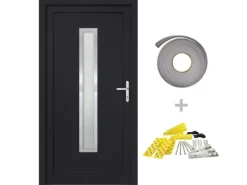 vidaXL Haustür Anthrazit 98x200 cm PVC 3187905