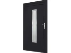 vidaXL Haustür Anthrazit 98x200 cm PVC 3187905