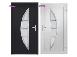 vidaXL Haustür Anthrazit 108x200 cm PVC 3187883